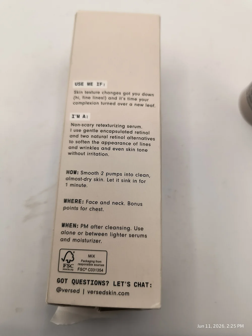 Versed Press Restart Gentle Retinol Serum — 4 Boxes 1 Floz Each BULK Available